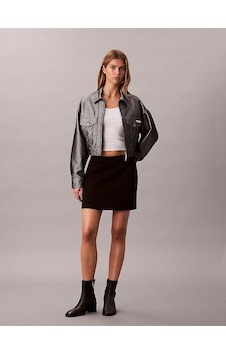 Calvin Klein Kadın Scuba Mini Etek-13926 Siyah Calvin Klein Kadın Scuba Mini Etek-13926 Siyah