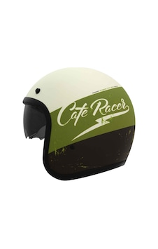 Thh T-383 Cafe Açık Motosiklet Kaskı Bej - Yeşil Thh T-383 Cafe Açık Motosiklet Kaskı Bej - Yeşil