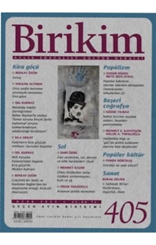 Birikim Aylık Sosyalist Kültür Dergisi Sayı:405 Ocak 2023