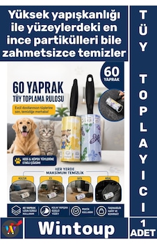 Tüytoplayıcı Kedi Köpek Toplayıcı Ev Koltuk Araç Ofis Temizlik Pratik 60 Yaprak Tüy Toplama Rulosu Tüytoplayıcı Kedi Köpek Toplayıcı Ev Koltuk Araç Ofis Temizlik Pratik 60 Yaprak Tüy Toplama Rulosu