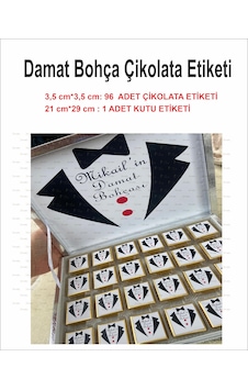 Damat Bohçası Madlen Çikolata Ve Kutu Etiketi Kutu Dahil Değildir