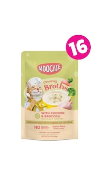 Moochıe Tavuklu ve Brokolili Yaşlı Kedi Çorbası 16 x 40 G Moochıe Tavuklu ve Brokolili Yaşlı Kedi Çorbası 16 x 40 G