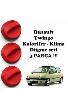 Renault Twingo Kalorifer Klima Düğme Seti 3 Parça Kalorifer Düğmeleri Turuncu Kırmızı Renault Twingo Kalorifer Klima Düğme Seti 3 Parça Kalorifer Düğmeleri Turuncu Kırmızı