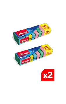 Vileda Rainbow Ekonomik Düz Bulaşık Süngeri 2 x 10 Adet Çok Renkli Vileda Rainbow Ekonomik Düz Bulaşık Süngeri 2 x 10 Adet Çok Renkli