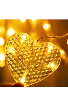 Kalp Perde Led Işık 3m 6 Sıra 12 Adet Gün Işığı Kalp Perde Led Işık 3m 6 Sıra 12 Adet Gün Işığı