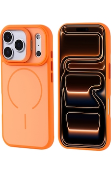 Apple Uyumlu iPhone 17 Pro Max Kılıf M-safe Şarj Özellikli Kamera Standlı Zore Notron Kapak Turuncu Apple Uyumlu iPhone 17 Pro Max Kılıf M-safe Şarj Özellikli Kamera Standlı Zore Notron Kapak Turuncu