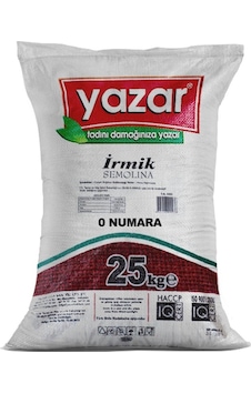 Yazar İrmik 0 Numara 25 KG Yazar İrmik 0 Numara 25 KG