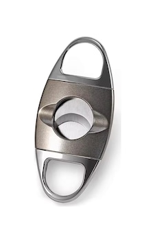 Gümüş Gunmetal Metal Puro Makası Kesici Gümüş Gunmetal Metal Puro Makası Kesici