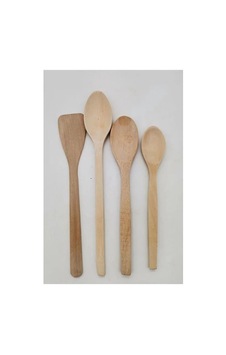 Hubrendy Tedarik Mutfak Ahşap Kaşık Set 4lü Balsa Ks-04