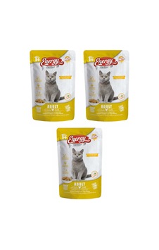 Energy Tavuklu Yetişkin Yaş Pouch Kedi Maması 3 x 85 G Energy Tavuklu Yetişkin Yaş Pouch Kedi Maması 3 x 85 G
