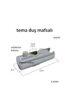 Tema Duş Mafsalı Fiskiye Oturağı Banyo Duş Seti Düğmeli Tip Tema Duş Mafsalı Fiskiye Oturağı Banyo Duş Seti Düğmeli Tip