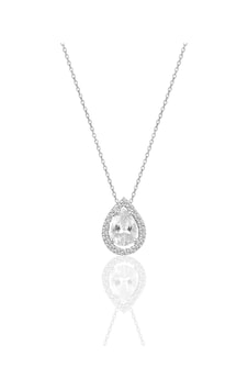 Söğütlü Silver Gümüş Rodyumlu Zirkon Taşlı Damla Modeli Kolye Söğütlü Silver Gümüş Rodyumlu Zirkon Taşlı Damla Modeli Kolye