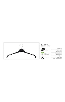 Uzmangrupraf Uzman Grup Raf Elbise Askısı-Plastik Askı-20'Li Paket-Ctp-43 Siyah