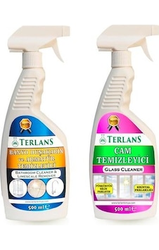 Terlans Cam Temizleyici + Banyo Duşakabin Temizleyici 2 x 500 ML