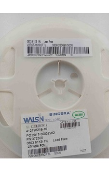 Wr06x6192ftl 603 61k9 Sincera Smd Direnç 1000 Adet Wr06x6192ftl 603 61k9 Sincera Smd Direnç 1000 Adet