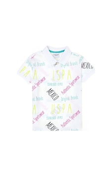 U.S. Polo Assn. U.s. Polo Assn. Baskılı Erkek Çocuk T-shirt Uger Beyaz