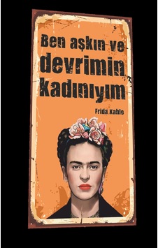 Ben Aşkın ve devrimin kadınıyım mini retro ahşap poster Ben Aşkın ve devrimin kadınıyım mini retro ahşap poster