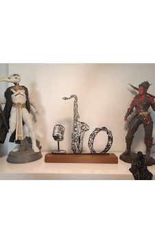 Dekoratif 3d Baskı Müzik Temalı Siluet - Jazz Sanat Severler İçin Şık Aksesuar Sku: Smgstk0476581426