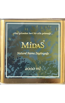 Midas Soğuk Sıkım Natürel Sızma Zeytinyağı Teneke 2 L Midas Soğuk Sıkım Natürel Sızma Zeytinyağı Teneke 2 L
