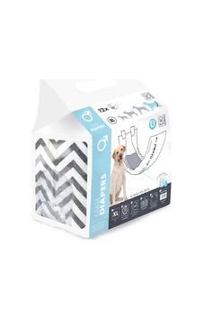 M-Pets Diapers Erkek Köpekler İçin Külot Xlarge 12'li M-Pets Diapers Erkek Köpekler İçin Külot Xlarge 12'li