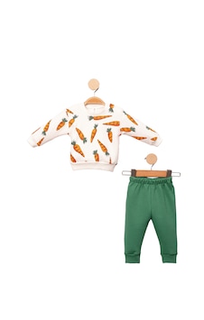 Mimiyum Havuç Desenli Bebek Takım Çok Renkli