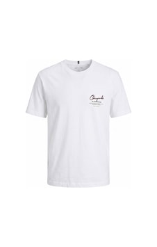 Jack & Jones Jorrıvıera Scrıpt Tee Ss Crew Neck Beyaz Jack & Jones Jorrıvıera Scrıpt Tee Ss Crew Neck Beyaz