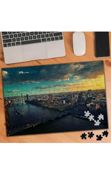 Saat Kulesi,köprü,şehir Manzarası 240 Parça Puzzle Yapboz-75160 Saat Kulesi,köprü,şehir Manzarası 240 Parça Puzzle Yapboz-75160