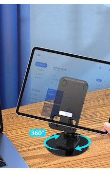360 Dönebilen Katlanabilir Taşınabilir Kaliteli Telefon Ve Tablet Tutucu, Telefon Ve Tablet Standı Siyah 360 Dönebilen Katlanabilir Taşınabilir Kaliteli Telefon Ve Tablet Tutucu, Telefon Ve Tablet Standı Siyah