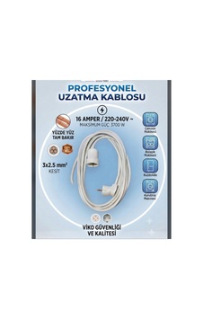 Vikomulti 6 Metre 3x2.5 Tam Bakır Kalın Kablo Uzatma Seyyar. Beyaz - 919177025 Beyaz - 919177025 Diğer Vikomulti 6 Metre 3x2.5 Tam Bakır Kalın Kablo Uzatma Seyyar. Beyaz - 919177025 Beyaz - 919177025 Diğer