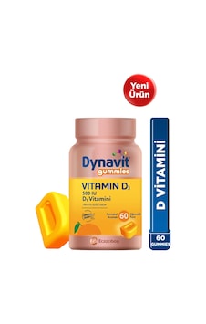 Dynavit Gummies Vitamin D3 60 Çiğnenebilir Form - Aile Boyu Kullanım D Vitamini Kas & Kemik & Bağışıklık Dynavit Gummies Vitamin D3 60 Çiğnenebilir Form - Aile Boyu Kullanım D Vitamini Kas & Kemik & Bağışıklık