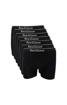 7 Adet Feelline Siyah Pamuklu Doğal Likralı Erkek Boxer M Siyah 7 Adet Feelline Siyah Pamuklu Doğal Likralı Erkek Boxer M Siyah