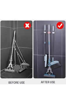 Yapışkanlı Pratik Mop Tutucu 4 Adet Beyaz Yapışkanlı Pratik Mop Tutucu 4 Adet Beyaz