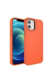 Zore İphone 12 Uyumlu Metal Çerçeve Ve Buton Tasarımlı Sert Ogaa Botox Kılıf-turuncu Zore İphone 12 Uyumlu Metal Çerçeve Ve Buton Tasarımlı Sert Ogaa Botox Kılıf-turuncu