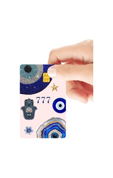 Nazar Boncuklu 777 Yazılı Parlak Kredi/banka Kart Kaplama Sticker Standart Nazar Boncuklu 777 Yazılı Parlak Kredi/banka Kart Kaplama Sticker Standart