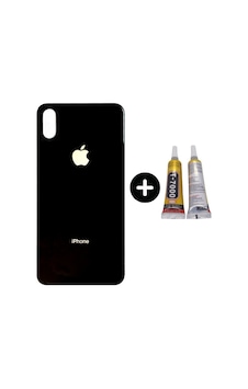 Apple Uyumlu iPhone X Arka Pil Batarya Kapak Siyah + B7000 Apple Uyumlu iPhone X Arka Pil Batarya Kapak Siyah + B7000