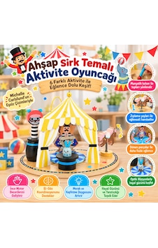 Ahşap Sirk Temalı Aktivite Oyuncağı Ahşap Sirk Temalı Aktivite Oyuncağı