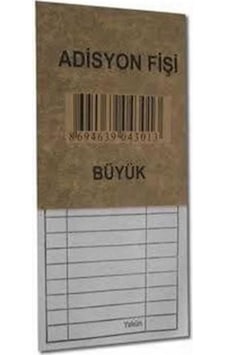 Büyük Boy Adisyon Fişi 12'Li N11.2460