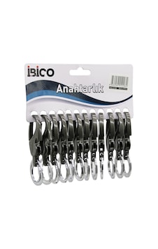 İbico İ12-008 Su Damlası Model Gövde Metal Anahtarlık Çift Halkalı Kemer Geçmeli- 12'li Paket Diğer