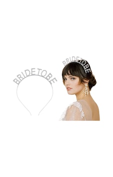Gümüş Kaplama Kristal Taşlı Bride To Be Gelin Tacı