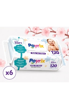 Poyrix Islak Havlu Ultra Soft 120'li X6 6'lı Set Poyrix Islak Havlu Ultra Soft 120'li X6 6'lı Set