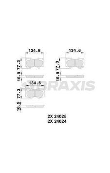 Braxis Ab0226 Ön Fren Balatası Toyota Hiıux 2009-2012 Land Cruiser J12 03-mitsubishi Pajero 2007-2011 4605a472 Braxis Ab0226 Ön Fren Balatası Toyota Hiıux 2009-2012 Land Cruiser J12 03-mitsubishi Pajero 2007-2011 4605a472