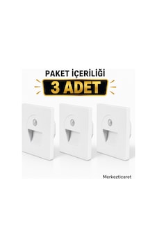 Ct-5170 1w Sensörlü Koridor Armatürü Gün Işığı Renk 30 Lumen 3 Adet