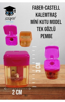 Faber-castell Kalemtraş, Mini Kutu Model, Tek Gözlü, Pembe