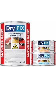 Dryfix Anti Slip Paint Kayganlık Önleyici Zemin Boyası 6 Kg Ral 7040 Gri Diğer