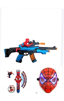Örümcek Adam 3lü Oyun Seti Örümcek Adam Maske Projeksiyonlu Saat Spidermantaramalı Tüfek 01 Örümcek Adam 3lü Oyun Seti Örümcek Adam Maske Projeksiyonlu Saat Spidermantaramalı Tüfek 01
