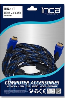 Inca IHK-15T 2.0 15mt Sargılı Hdmı Kablo 18 Gbps 4