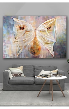 Homearths 70X100 Kelebek Ve Sanat Kanvas Tablo