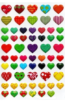 Sticker Kabartmalı A4 Boyutunda Stiker Defter, Planlayıcı Etiket- Lim078 - Renkli Kalpler Sticker Kabartmalı A4 Boyutunda Stiker Defter, Planlayıcı Etiket- Lim078 - Renkli Kalpler
