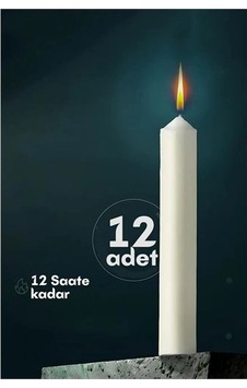 Klasik Mum 12 Adet - Kokusuz Mum 721864 Diğer