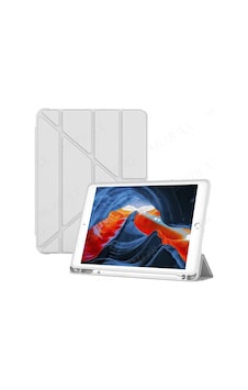 Apple iPad Uyumlu 5. 9.7 İle Uyumlu Kılıf Kalem Bölmeli Trifolding Case A1822 A1823 Gri Sku: Zeusb0dxfsp9yr Arka Kapak